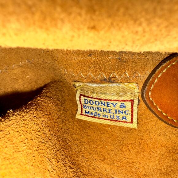 Dooney & Bourke Norfolk Bag Purse Brown Leather Double Handle VTG Durable - Picture 6 of 16